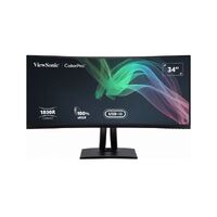 ViewSonic 34 inch ColorPro 21:9 Curved UWQHD 3440 x 1440 90W USB-C 100pct sRGB Delta E  2 color Accuracy Pre-calibrated Professional Designer Monitor
