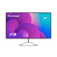 ViewSonic 32 inch Office Professional Stylis Elegant  Ultra Thin bezel SuperClear IPS  4ms FHD  HDMI DP VGA Speakers Low Energy 26w Monitor