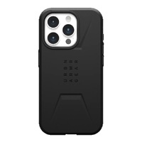 UAG Civilian Magsafe Apple iPhone 15 Pro (6.1 inch) Case - Black (114275114040) 20 ft. Drop Protection (6M) Armored Shell Raised Screen Surround