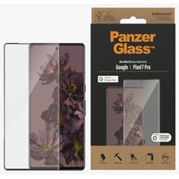 PanzerGlass Google Pixel 7 Pro (6.7') Screen Protector Ultra-Wide Fit - Black (4773SQ), Scratch & Shock Resistant, Antibacterial,Platinum strength,2YR