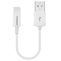Pisen Lightning to USB-A Cable (20cm) White - Support Both Fast Charging and Data Cable Stretch-Resistant Lightweight Apple iPhone iPad MacBook