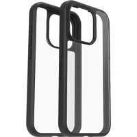 OtterBox React Apple iPhone 15 Pro (6.1 inch) Case Black Crystal (Clear Black) - (77-92753) Antimicrobial DROP Military StandardRaised EdgesHard Case