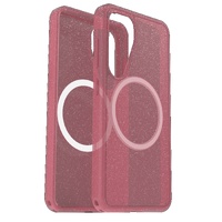OtterBox Symmetry Clear Magnets Samsung Galaxy S25 5G (6.7 ft) Case Thimbleberry - Pink (77-97599), DROP 3X Military Standard,7 Years Warranty