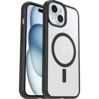 OtterBox React MagSafe Apple iPhone 16e  iPhone 15  iPhone 14  iPhone 13 (6.1 ft) Case Black Crystal (Clear Black) - (77-98203), 7 Years Warranty