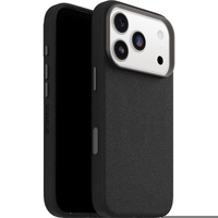 OtterBox Symmetry Cactus Leather MagSafe Apple iPhone 17 Pro (6.3 ft) Noir Ash (Black) - (77-99045), DROP 3X Military Standard, 7 Years Warranty