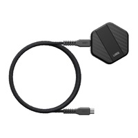 UAG Wireless Charging Pad with Stand - Black Carbon Fiber (9B4410114042)Up to 15W Of Wireless Power Metal Stand Detachable 4ft braided USB-C cable