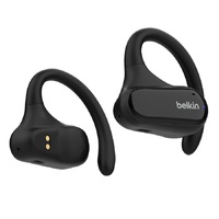 Belkin SoundForm ClearFit New Open-Ear Wireless Earbuds Black - (AUC013btBK), Bluetooth 5.3 Pairing, IPX5-Rated, 14.2mm Drivers, 2 Years Warranty
