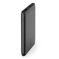 Belkin BOOST CHARGE USB-C PD Power Bank 10K + USB-C Cable - Black(BPB001btBK),Cable length 6-inch, Dual port with 18W USB-C and 12W USB-A