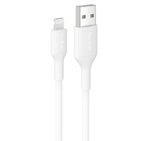 Belkin Boostcharge Lightning to USB-A Cable (1M) - White (CAA019FQ1MWH), 15W, 480MBPS, 300K Bends, Apple iPhone, iPad, Durable, 2 Years Warranty