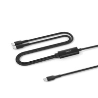 Belkin BoostCharge Pro Braided USB-C to Dual USB-C Cable (1.5M) - Black (CAC004fq1.5MBK), 140W, 480Mbps, 350K Bends, Apple, 2 Years Warranty