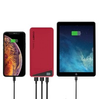 Cygnett ChargeUp Boost 2nd Gen 20K mAh Power Bank - Red (CY3483PBCHE), 15W Fast Charging, USB-A to USB-C Cable (15cm), Charge 3 Devices At Once