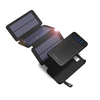 Cygnett ChargeUp Explorer 8K mAh Power Bank with Solar Panels - Black (CY2805PBCHE), Detachable Solar Panels, Dual charging (2 x USB-A)