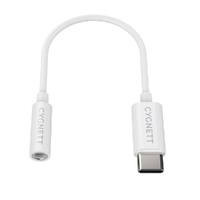 Cygnett Essentials USB-C Audio Adapter - White (CY2867PCCPD), 3.5mm Headphones to USB-C Connection, Wide-Ranging Compatibility
