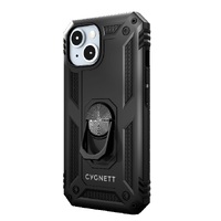 Cygnett Apple iPhone 15 (6.1 inch) Rugged Case - Black (CY4632CPSPC) Integrated kickstand Secure and magnetic disk mount 6ft drop protection