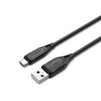 Cygnett Essentials USB-C to USB-A (2.0) Cable (1M) - Black (CY4687PCUSA), 3A 60W, 480Mbps, Turbo Charge, Best for Laptop, 2 Years Warranty