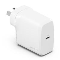 Cygnett PowerPlus 45W USB-C PD GaN Fast Wall Charger -White(CY4738PDWCH),Portable,Best for iPhone,Samsung fts PPS  USB-C Devices, 2 Years Warranty