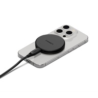 Cygnett ChargePuck Qi2 15W Fast Wireless Charger -Black(CY5061CCRGP), Compact  Lightweight,1.2M USB-C Cable,Perfect for Travel,2 Years Warranty