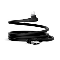 Cygnett DriveSync Right Angled Silicone Lightning to USB-A Cable (0.7M) - (CY5667CCACB), 2.4A 12W, 480Mbps, Drive  Sync, 2 Years Warranty