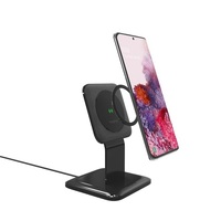 Mophie Snap+ Wireless Charging Stand - Black (401307935), 15W MagSafe Compatible, Stand Functionality, Charge through cases up to 3mm thick
