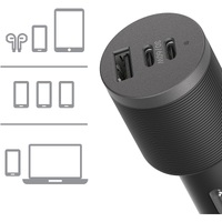 OtterBox USB-C 72W Triple Port Premium Pro Fast Car Charger - Black (78-80899) 1x USB-A (12W) 2x USB-C 30W (60W Shared) Intelligent Safe Charging