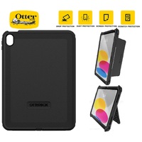 OtterBox Defender Apple iPad (10.9 inch) (10th Gen) Case Black - (77-89953) DROP 2X Military Standard Built-in Screen Protection Multi-Position
