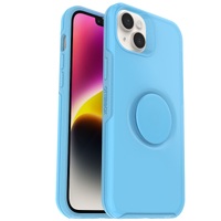 OtterBox Otter  Pop Symmetry Apple iPhone 14 Plus Case You Cyan This? (Blue) - (77-88783) AntimicrobialDROP 3X Military StandardSwappable PopGrip