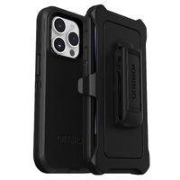 OtterBox Defender Apple iPhone 14 Pro Case Black - (77-88379) DROP 4X Military Standard Multi-Layer Included Holster Raised Edges Rugged