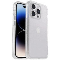 OtterBox Symmetry Clear Apple iPhone 14 Pro Case Stardust (Clear Glitter) - (77-88635) Antimicrobial DROP 3X Military Standard Raised Edges