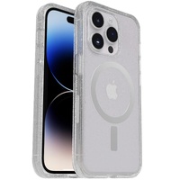 OtterBox Symmetry Clear MagSafe Apple iPhone 14 Pro Case Stardust (Clear Glitter) - (77-89247) AntimicrobialDROP 3X Military StandardRaised Edges