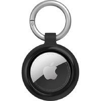 OtterBox Apple AirTag Sleek Case - Black (77-86958), Guards against bumps and dings, Attaches with a durable carabiner, Sleek design, Synthetic Rubber