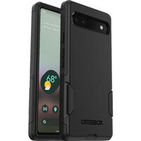 OtterBox Commuter Google Pixel 6a 5G (6.1') Case Black - (77-88019), Antimicrobial, DROP+ 3X Military Standard, Dual-Layer, Raised Edges, Port Covers