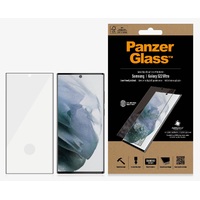 PanzerGlass Samsung Galaxy S22 Ultra 5G Screen Protector - (7295), Black, AntiBacterial, Scratch Resistant, Shock Absorbing, Curved Edges, 100% Touch