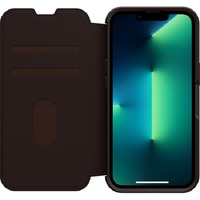 OtterBox Strada Apple iPhone 13 Pro Case Brown - (77-85797), DROP+ 3X Military Standard, Leather Folio Cover, Card Holder, Raised Edges, Soft Touch