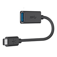 Belkin 3.0 USB-C to USB-A Adapter (USB-C Adapter) - Black (F2CU036btBLK), 5Gbps, Reversible USB-C Connector, Power Output 3A, USB-IF Certified,2YR
