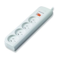 Belkin 4-Outlet Economy Surge Protector - White/Grey(F9E400vau1M),Tough, Impact resistant ABS plastic housing,prevents scratches, dents, and rust