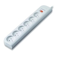 Belkin F9E600 6-Outlet Economy Surge Protector with 2M Power Cord, Tough, impact resistant ABS plastic housing, prevents scratches, dents & rust,2YR