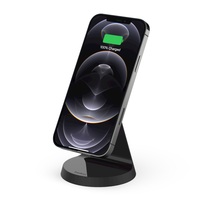 Belkin BOOST CHARGE Magnetic Wireless Charger Stand 7.5W For iPhone 13 & iPhone 12 Series devices - Black(WIB003btBK),Charge in portrait or landscape