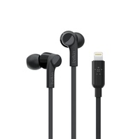 Belkin SOUNDFORM Headphones with Lightning Connector - Black(G3H0001btBLK),MFi-approved,Sweat And Splash-Resistant,Long Lasting Durability,Tangle-Free