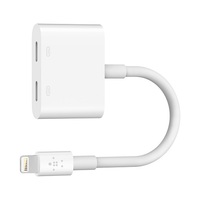 Belkin Lightning Audio + Charge RockStar - White(F8J198btWHT),12W, MFi certified, Supports up to 48 kHz, 24-bit audio output, Dual Functionality,2YR