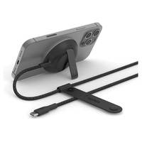 Belkin BoostCharge Pro Portable Wireless Charger Pad with MagSafe 15W - Black (WIA004auBK), Slim,Qi Compatible Fast Charger, Travel-Ready.2M Cable,2YR
