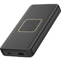 OtterBox Fast Charge Qi Wireless Power Bank 10K mAh - Black (78-52566), Dual USB Socket, Apple PD (Power Delivery)