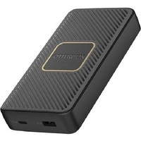 OtterBox Fast Charge Qi Wireless Power Bank 15K mAh - Black (78-52704), Dual USB Socket, Apple PD (Power Delivery)