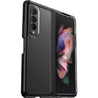 OtterBox Symmetry Flex Samsung Galaxy Z Fold3 5G (7.6 inch) Case Black Crystal (Clear Black) - (77-87371) Antimicrobial DROP 2X Military Standard