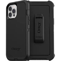 OtterBox Defender Apple iPhone 12 Pro Max Case Black - (77-65449), DROP+ 4X Military Standard, Multi-Layer, Included Holster, Raised Edges