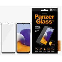 PanzerGlass Samsung Galaxy A22 Screen Protector - (7278), Black, AntiBacterial, Scratch Resistant, Shock Absorbing, Edge-to-Edge, 100% Touch