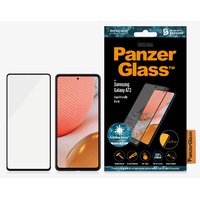 PanzerGlass Samsung Galaxy A72 Screen Protector - (7255), Black, AntiBacterial, Scratch Resistant, Shock Absorbing, Edge-to-Edge, 100% Touch