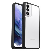 OtterBox React Samsung Galaxy S21 5G (6.2') Case Black Crystal (Clear/Black) - (77-81597),Antimicrobial,DROP+ Military Standard,Raised Edges,Hard Case