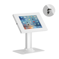 Brateck Anti-Theft Countertop Tablet Holder with Bolt Down Base Fit most  9.7 inch to 11 inch tablets - White
