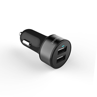 mbeat Power Dot Pro Dual port 3.4A Rapid Car Charger - 17W Metallic Design Fast Charging Mobile Apple iPhone iPad Samsung Galaxy Hauwei HTC Google