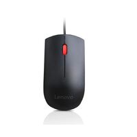 LENOVO Essential USB Mouse (Full Size) - Wired USB Connection Plug-and-Play Comfortable All Day Grip 1600DPI Ambidextrous Design Black